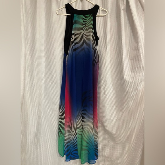 Frank Lyman multicolored animal print sleeveless maxi dress size 12 NWT - Picture 3 of 7